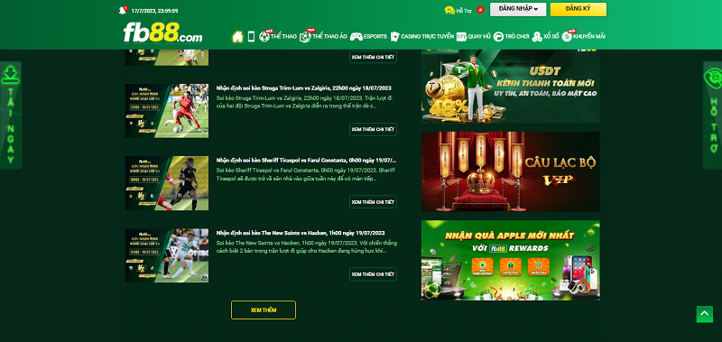 Nhà cái fb88 sân chơi cá cược các bet thủ