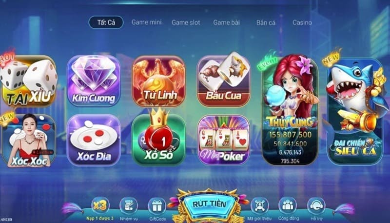 Rất nhiều tựa game uy tín, chất lượng được rio66 cung cấp