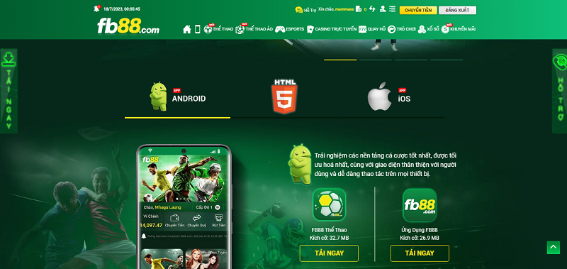 Tải ngay app fb88 thuận tiện cho việc cá cược